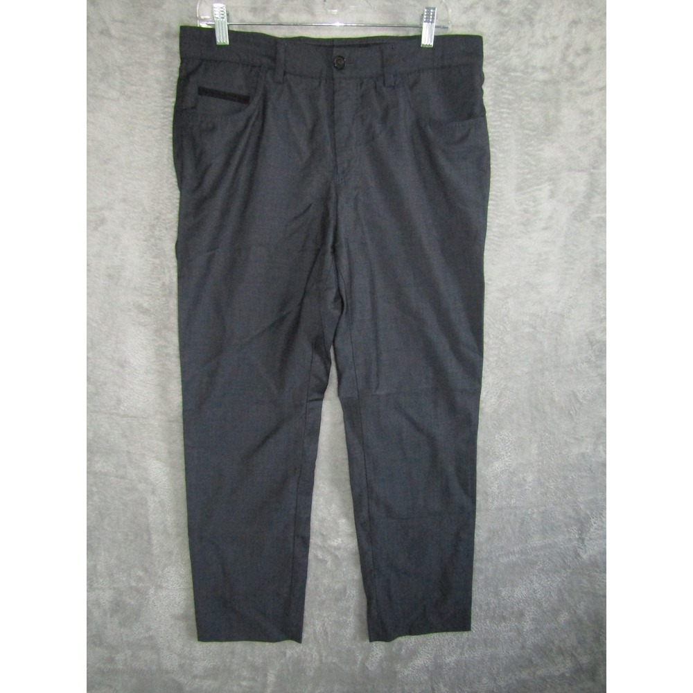 BOSS Hugo Boss‎ Charcoal Gray Flat Front Dress Pants Men Size 34